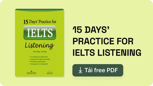Download 15 Days Practice for Ielts Listening (PDF + Audio)