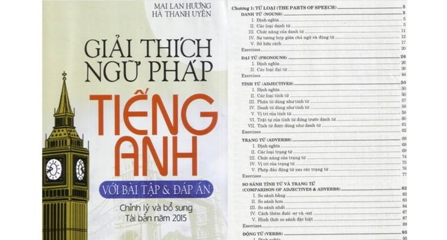 Nội dung sách giải thích ngữ pháp tiếng Anh Mai Lan Hương