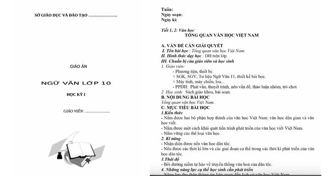 Sách giáo án ngữ văn 10 theo 5 bước PDF