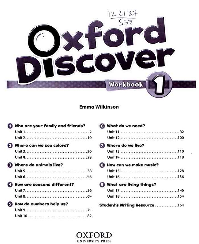 mục lục sách Oxford Discover 1