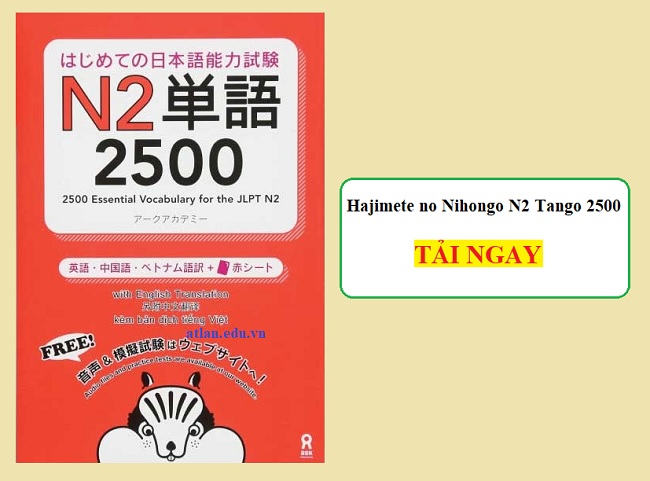 Hajimete no Nihongo N2 Tango 2500 bản Tiếng Việt [PDF]