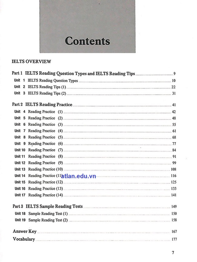 Mục lục sách Basic IELTS Reading