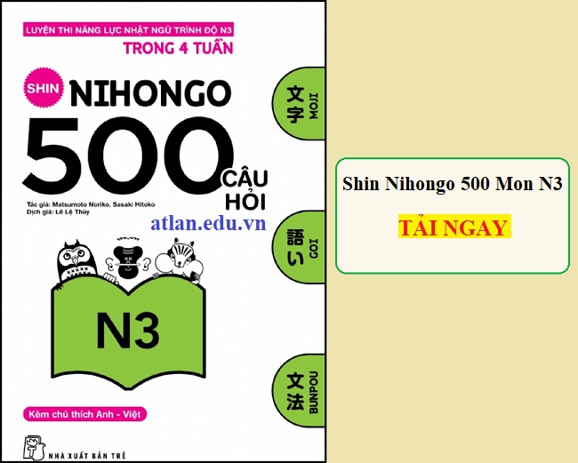 Sách Luyện Thi Shin Nihongo 500 Câu Hỏi N3 [PDF]