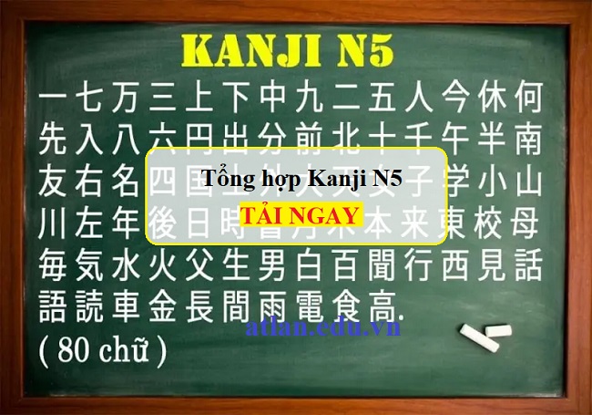Tổng hợp Kanji N5 PDF - Download Miễn Phí